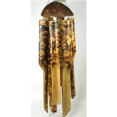 Western Counties Wholesale – wholesale Wind chime – Bamboo Burn Flowers windchimes