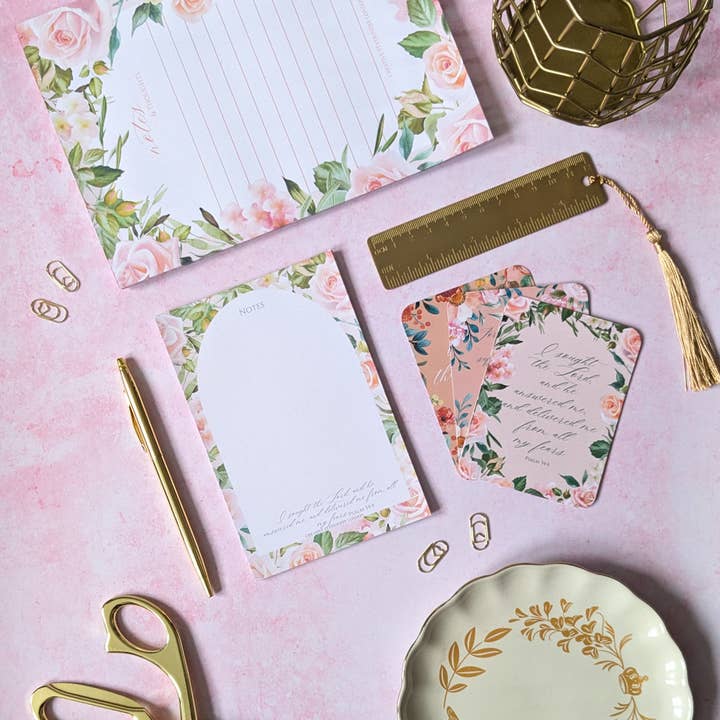 Truth in Florals Collection | A6 List Pad | Christian Faith Stationery for wholesale by Creative Stationery London LTD