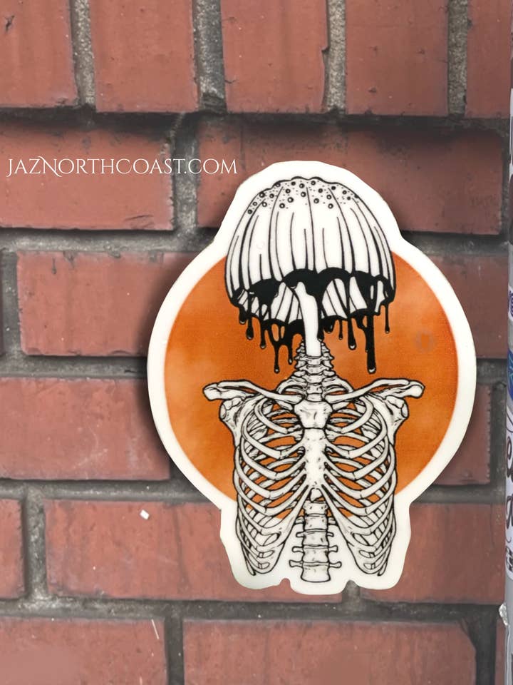 Adesivo a forma di fungo di ottobre per la vendita all'ingrosso da parte di Jaz North Coast