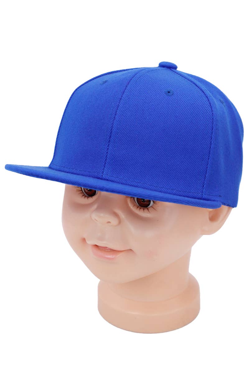 Cap Zone - Wholesale Baseball Cap - Kids - Kids Solid Twill Snap Back Flat Bill Cap28