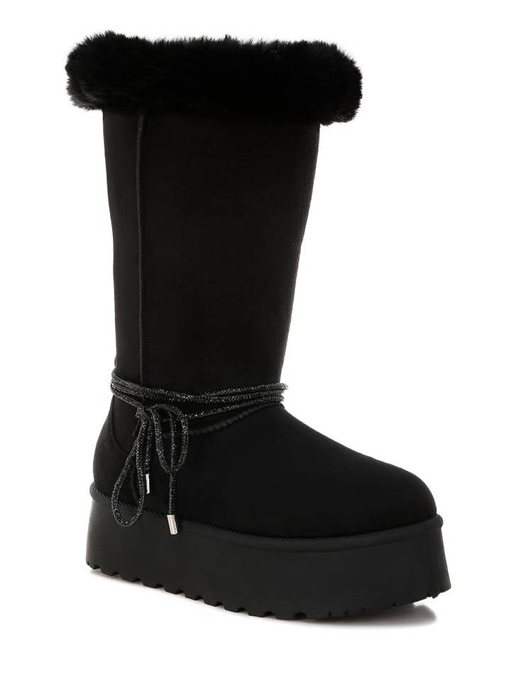 Olonya Fur Collar Anti-Skid Snow Boots for wholesale by Rag Company