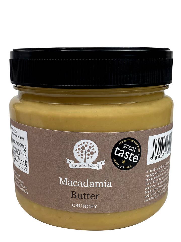 Nutural World – Macadamia Butter – Crunchy - 1kg for wholesale by Nutural World