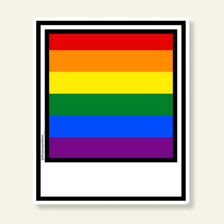 Autocollant en vinyle Gay Pride pour la vente par That’s So Andrew