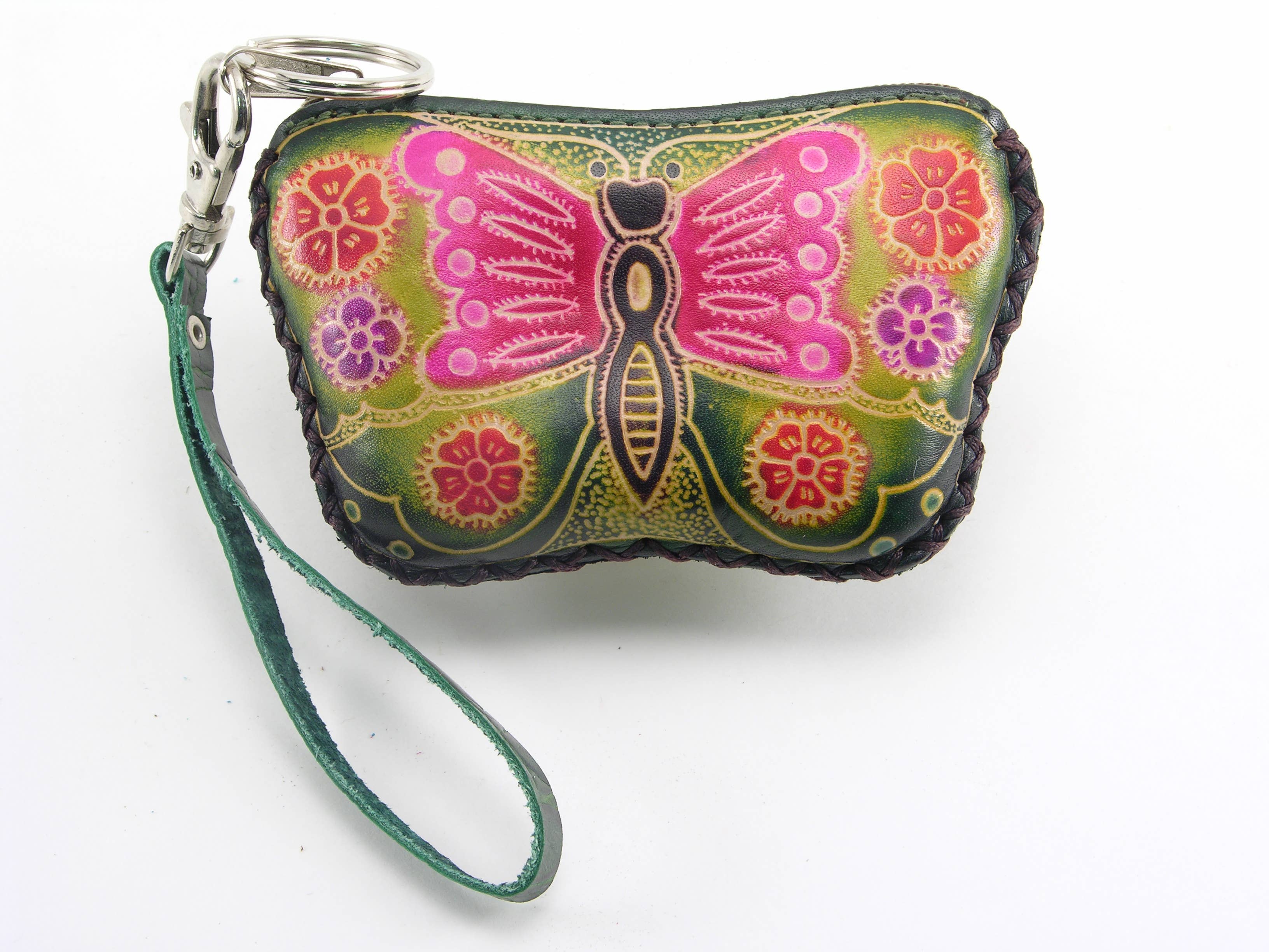 Sunflower Handmade leather inc - Venta al por mayor Monedero - Mujer - Monederos de Cuero con Mariposas Hechos a Mano y Variados2