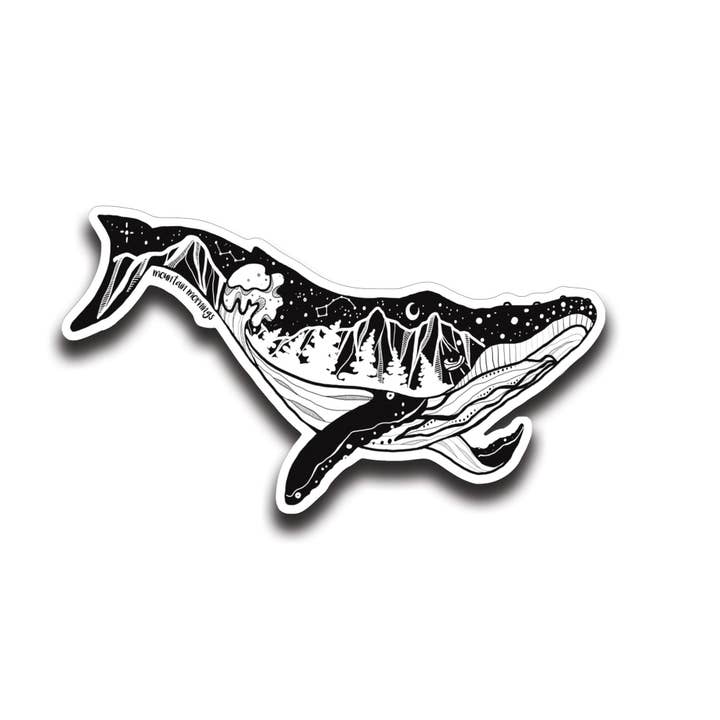 Whale Sticker for wholesale by Mountain Mornings