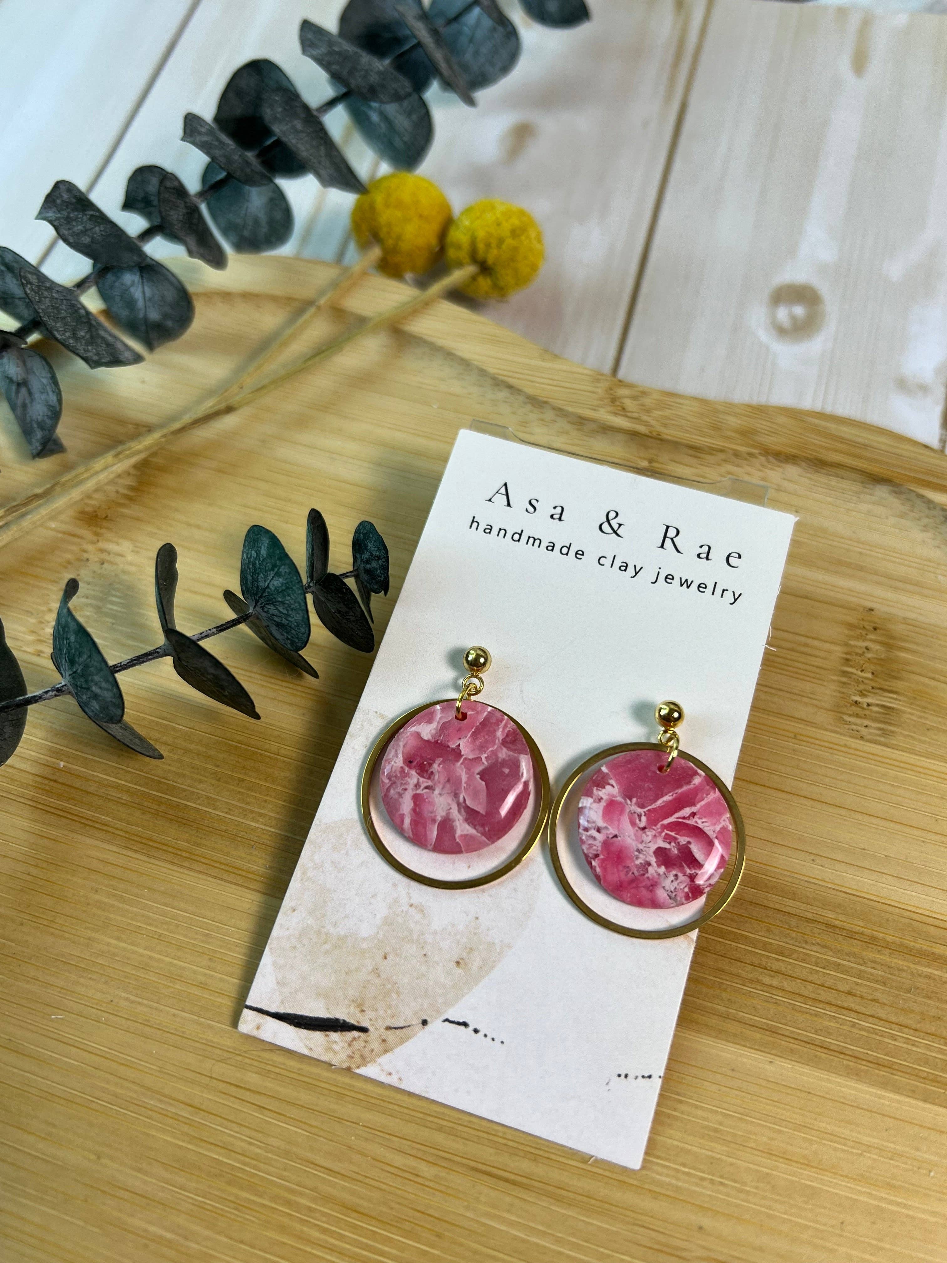 Asa&Rae - Wholesale Dangle Earrings - Gold Ring Circle Dangle13