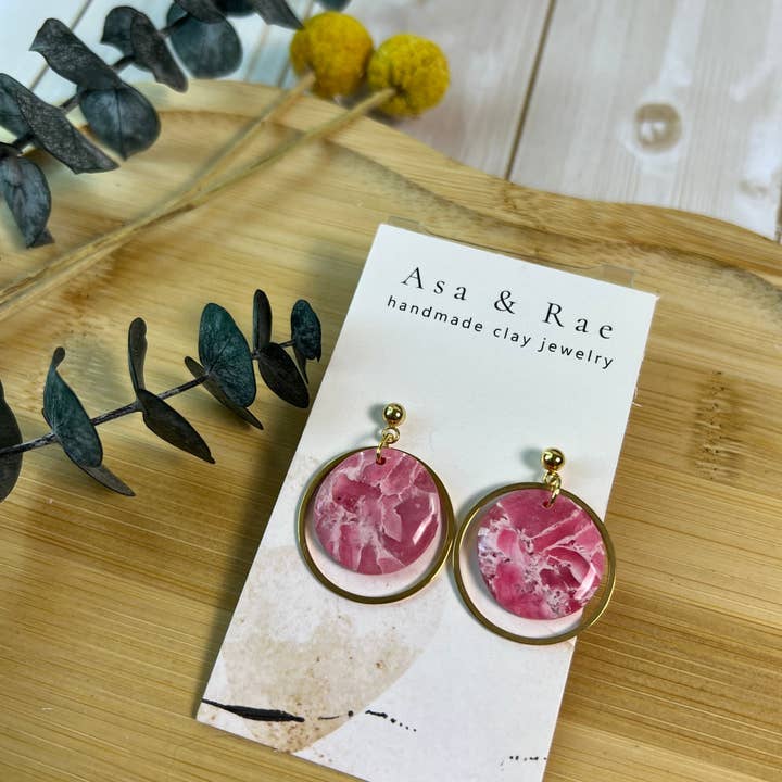 Asa&Rae - Wholesale Dangle Earrings - Gold Ring Circle Dangle13