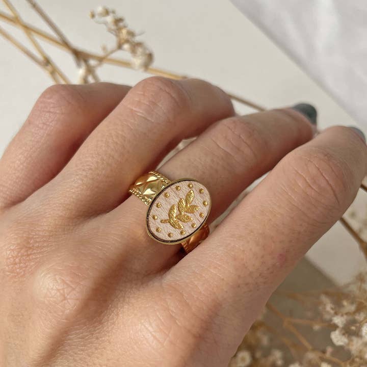 Clea ring for wholesale by LES BOIS GRAPHIQUES