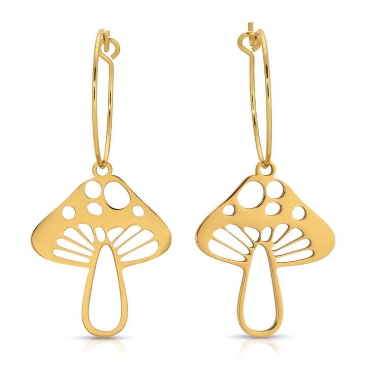 ER-562 | Mushroom Hoops for wholesale by Sunday Girl by Amy DiLamarra