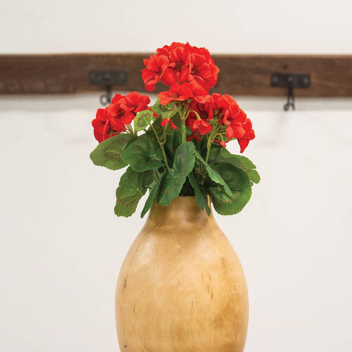 Saybrook Lane - Wholesale Artificial Flowers - Mini Red Geranium Bush - 12.5"