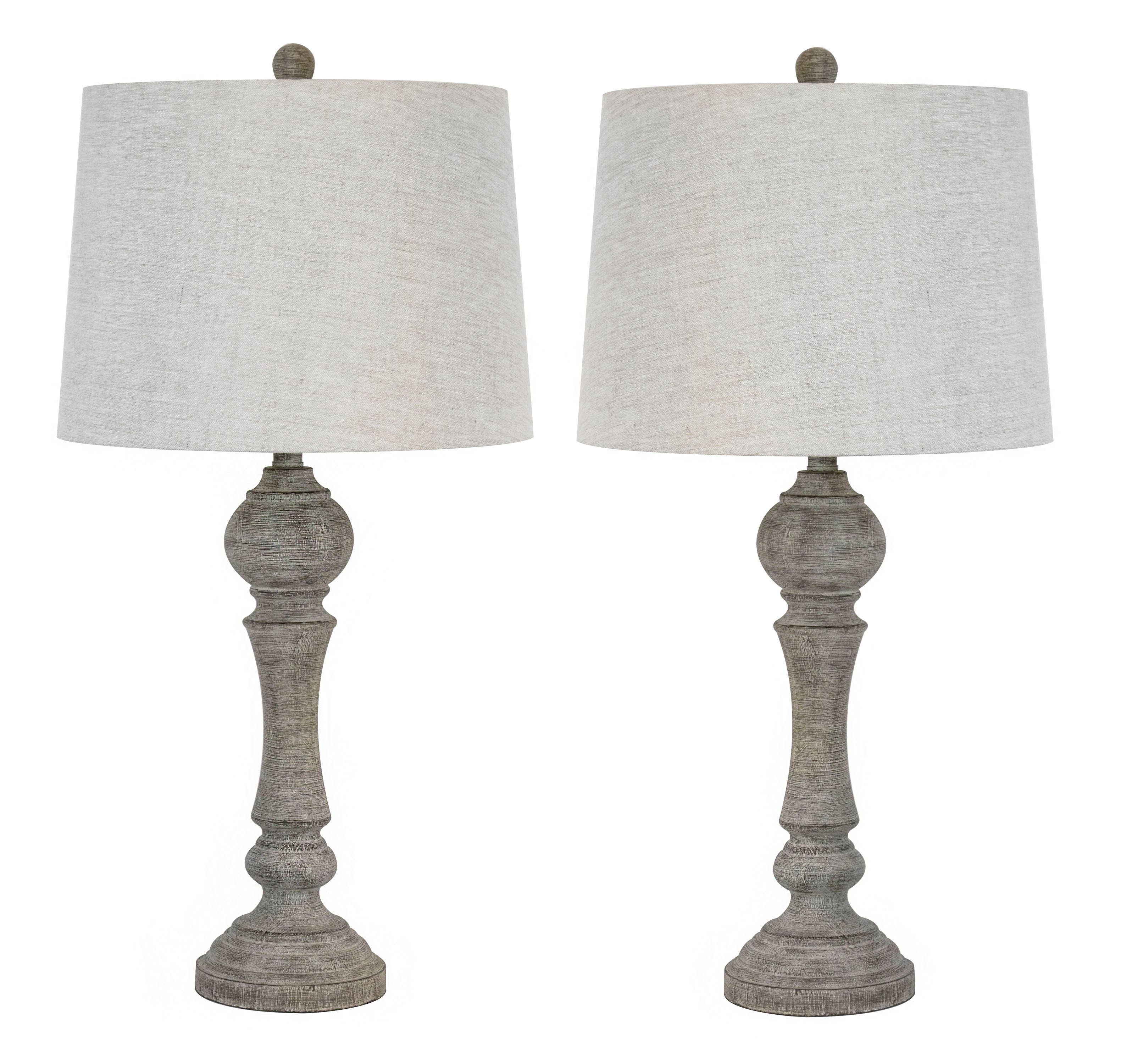 LumiSource and Grandview Gallery - Wholesale Accent/Desk Lamp - 32" Polyresin Table Lamps w/ Reclaimed Grey Finish (2 Pack)6