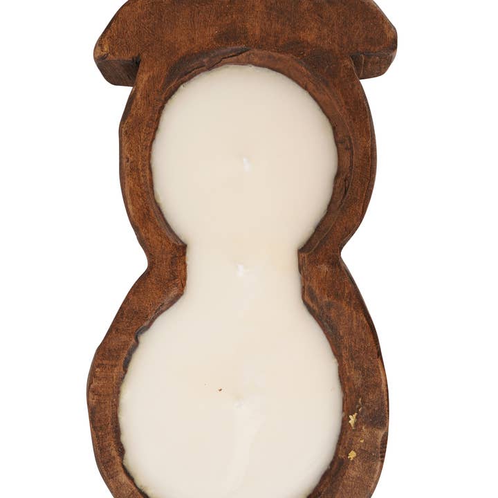 My Amigos Imports - Wholesale Candle Holder - Snowman-Farmhouse-Candle Ready Dough Bowl-6x12 inches-Small11