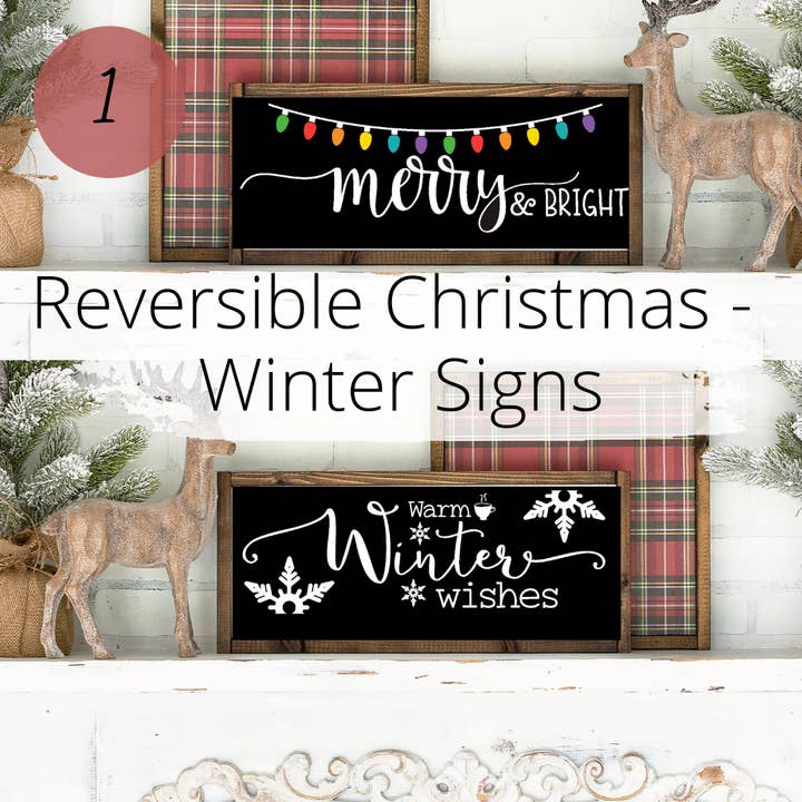 Wendbares Weihnachtsschild - Wählen Sie Ihr Design für den Großhandel von Chatty Timbers Marketplace