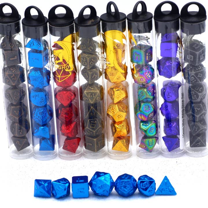 Hymgho Premium Dice - Wholesale Dice - 10MM Mini RPG Dice Set - Blue2