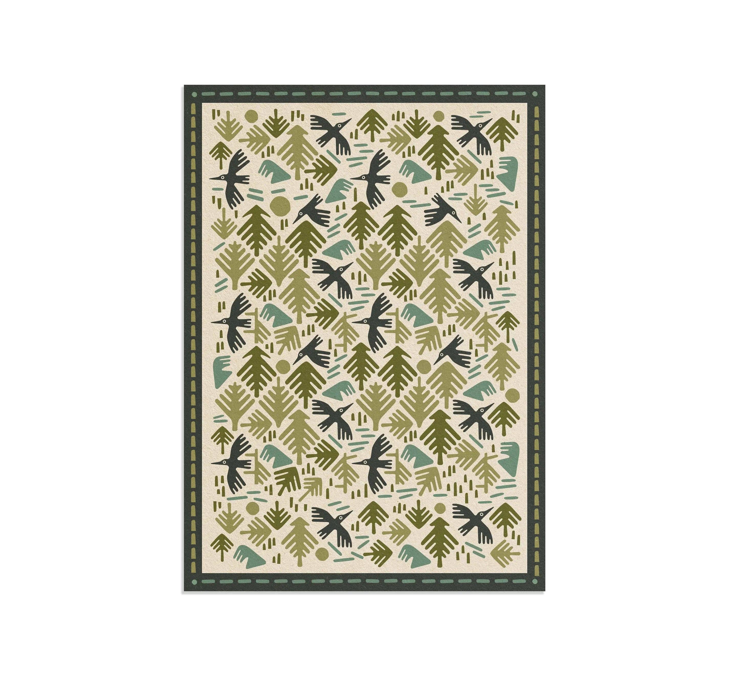 Woosah Outfitters - Wholesale Art Print - Forest Flight Print0