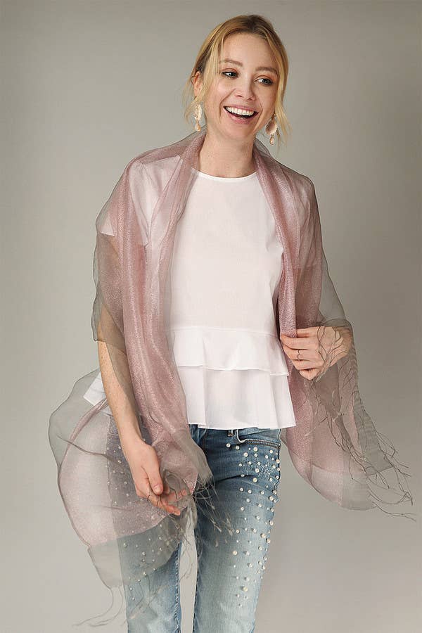 SAACHI - Vente Écharpe – femme - Écharpe Silk Glimmer28