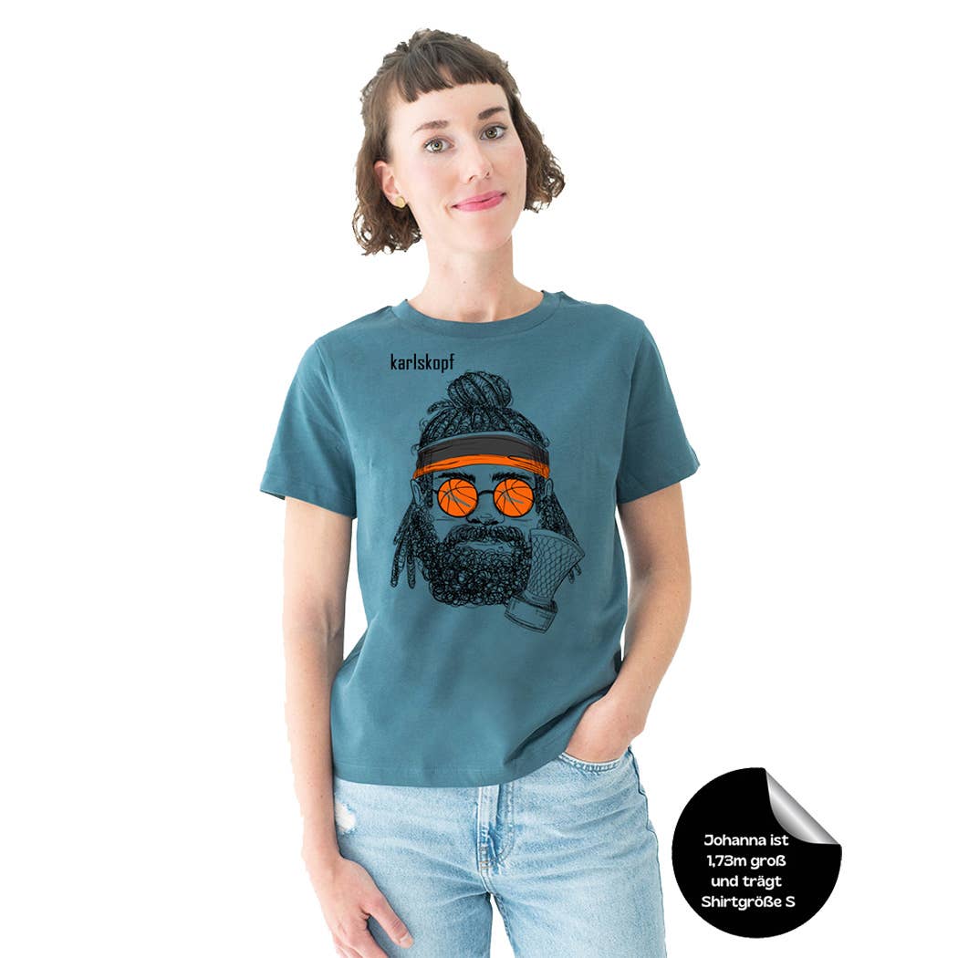 karlskopf - Wholesale Screen Printed T-Shirt - Women's - BASKETBALLER Shirt for women | 100% organic cotton4