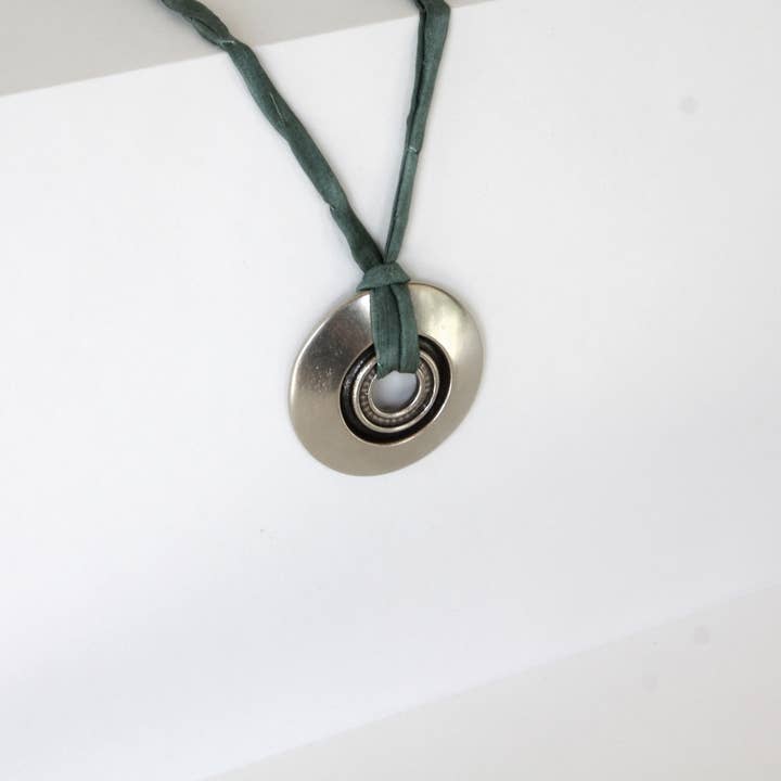 Dolni Necklace - Yellow Brass or White Brass for wholesale by Powers Handcrafted Jewelry