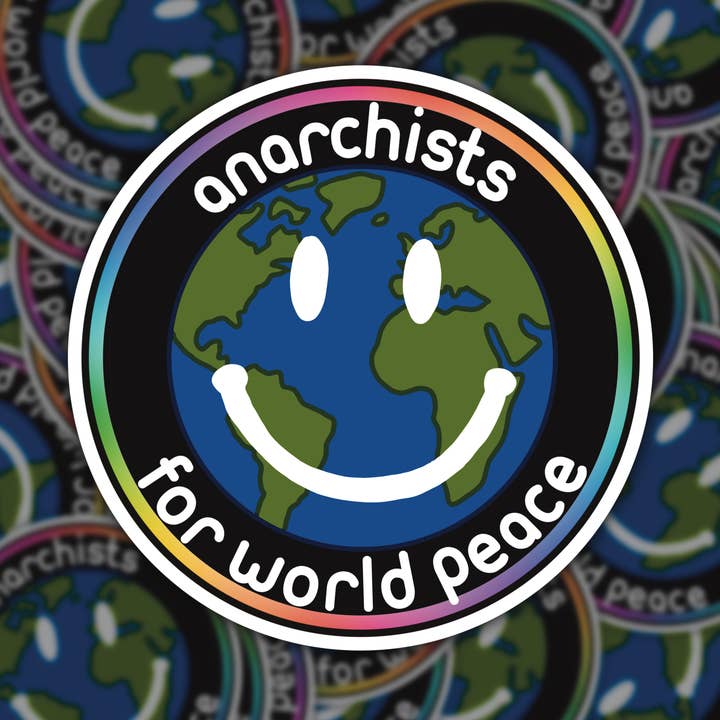 Vinyl klistermärke - anarkister för världsfred för wholesale av Emmarose Heath Art
