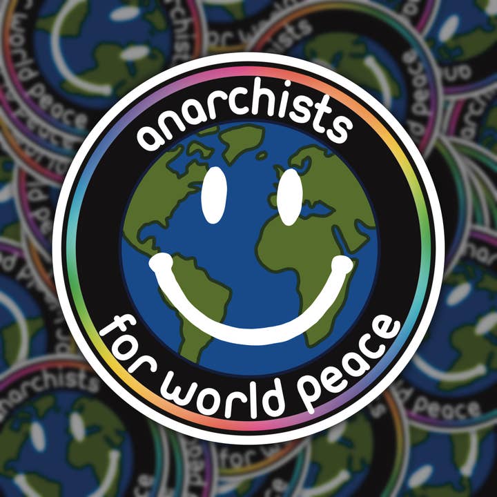 Vinyl Sticker - Anarkister for Verdensfred for engroshandel hos Emmarose Heath Art