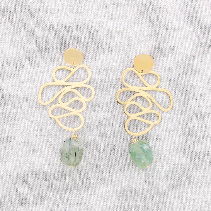 Sonata - Wholesale Snap Jewelry - Filigree Stone Steel Earrings9