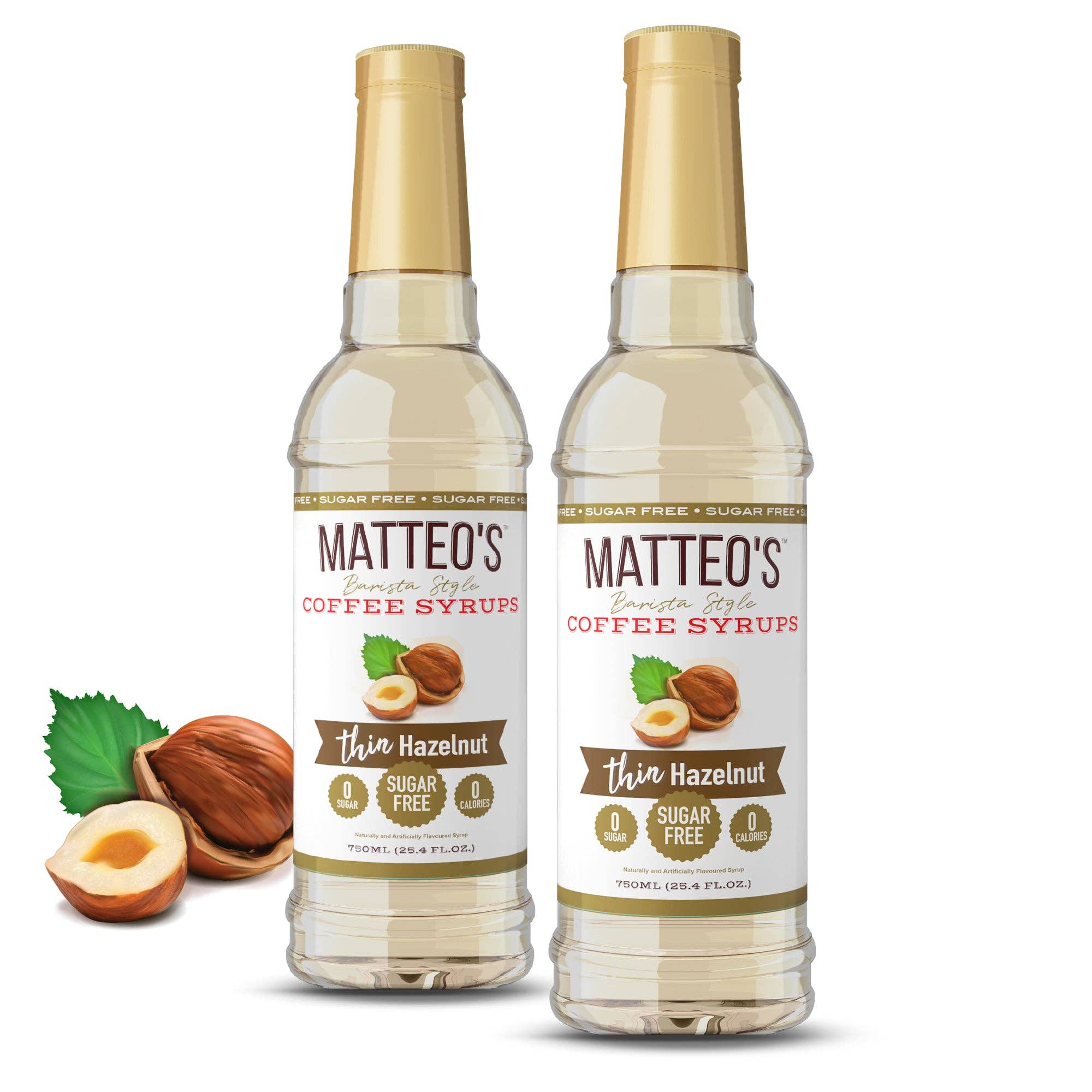 Matteo's - Wholesale Iced Coffee/Cold Brew - Matteo's Sugar Free Coffee Syrup, Hazelnut, 0 Calories, 0 Sugar, Keto Friendly8