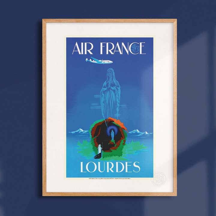 Air France affiche / Lourdes - AFL0042 voor wholesale door Oneart