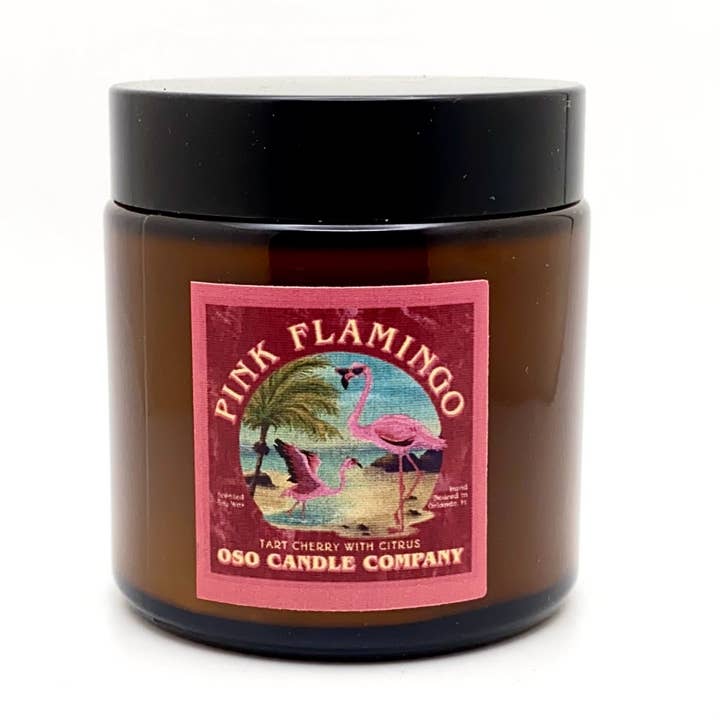 Oso Candle Company - Wholesale Jar/filled candle - Pink Flamingo | Scented Soy Wax Candle