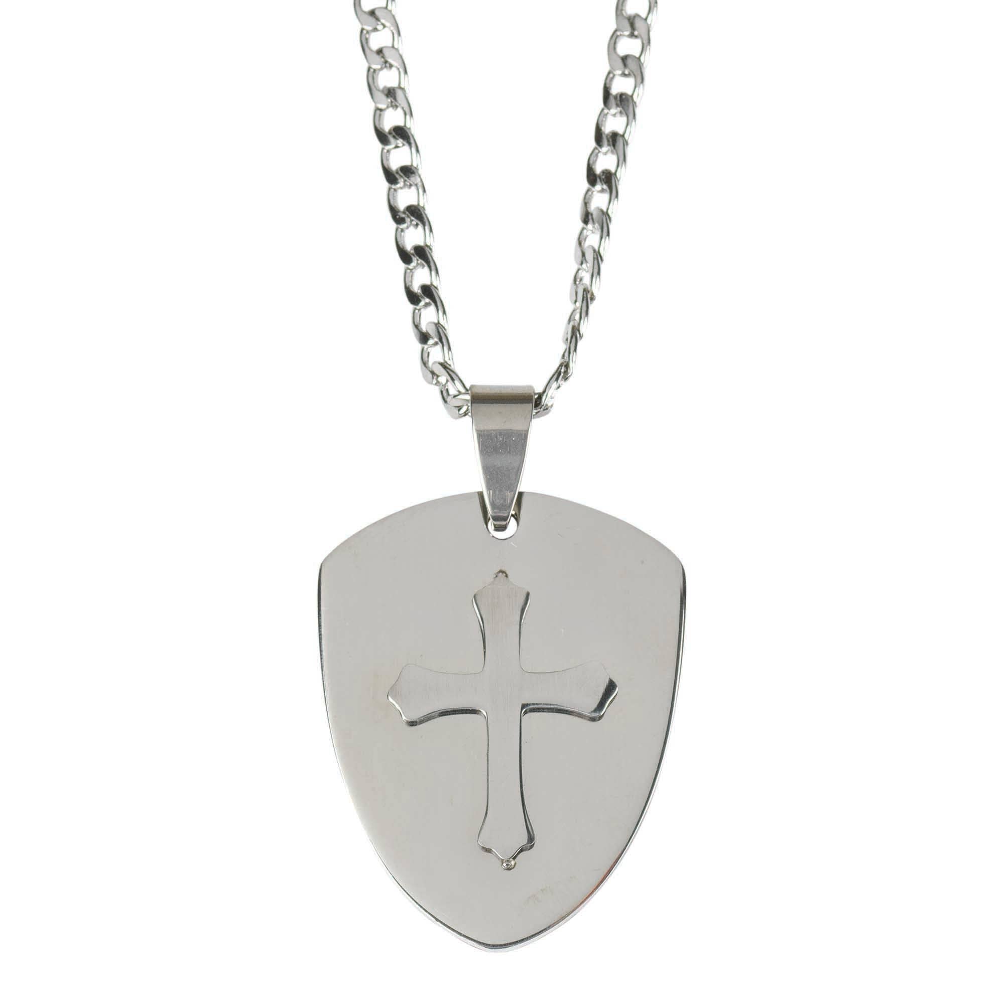 Dicksons - Wholesale Jewelry - Men's - Nk Shield crs Stls Stl 24 Ch1