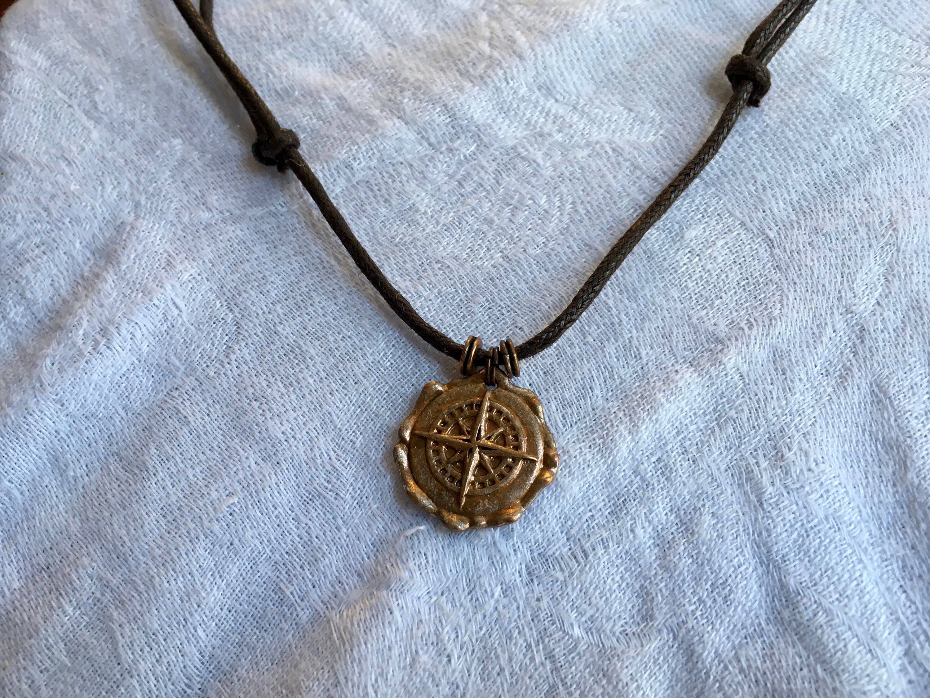 The Atlas Rose And Key - Vendita all'ingrosso Collana con ciondolo/pendaglio - Collana con bussola2