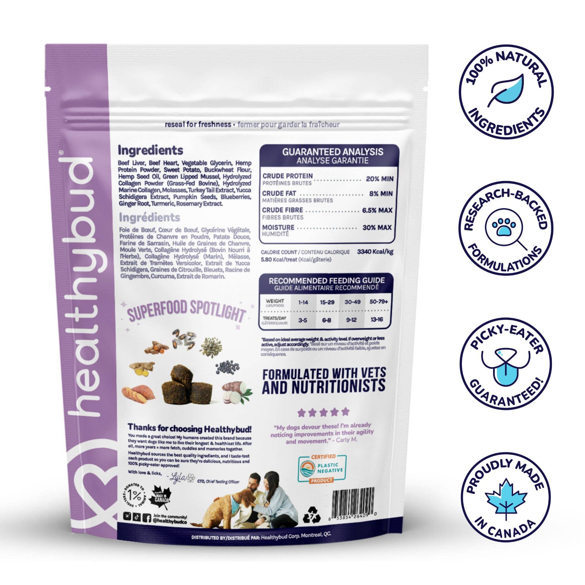 Healthybud - Wholesale Pet Treats - Dog - Healthybud's Functional Beef Joint Booster Dog Treats1