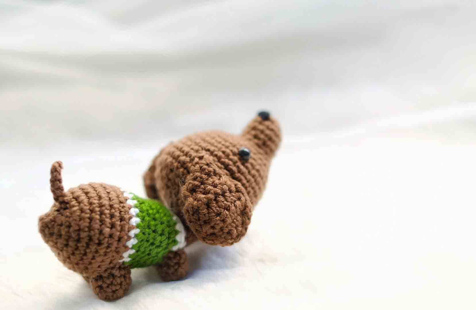 TOMOPOD LLC - Wholesale Stuffed/Plush Toy - Kids & Baby - Crochet The Dachshund Dog, Amigurumi Dog, Handmade Plushie1