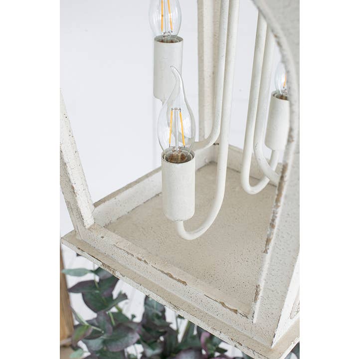 A&B Home Group Inc. - Wholesale Chandelier/Hanging Light - 16x16x29" Bellamy White Streetlight Chandelier - Cream/White4
