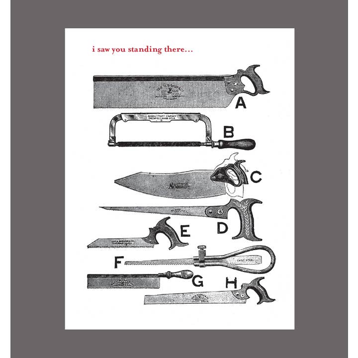 I Saw You Standing There Friendship Card for wholesale by B.Berish