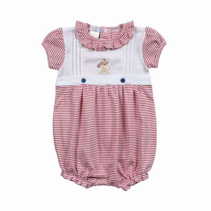 USA-230 AMERICAN FLAG HAND EMBROIDERED BUBBLE for wholesale by Baby Loren