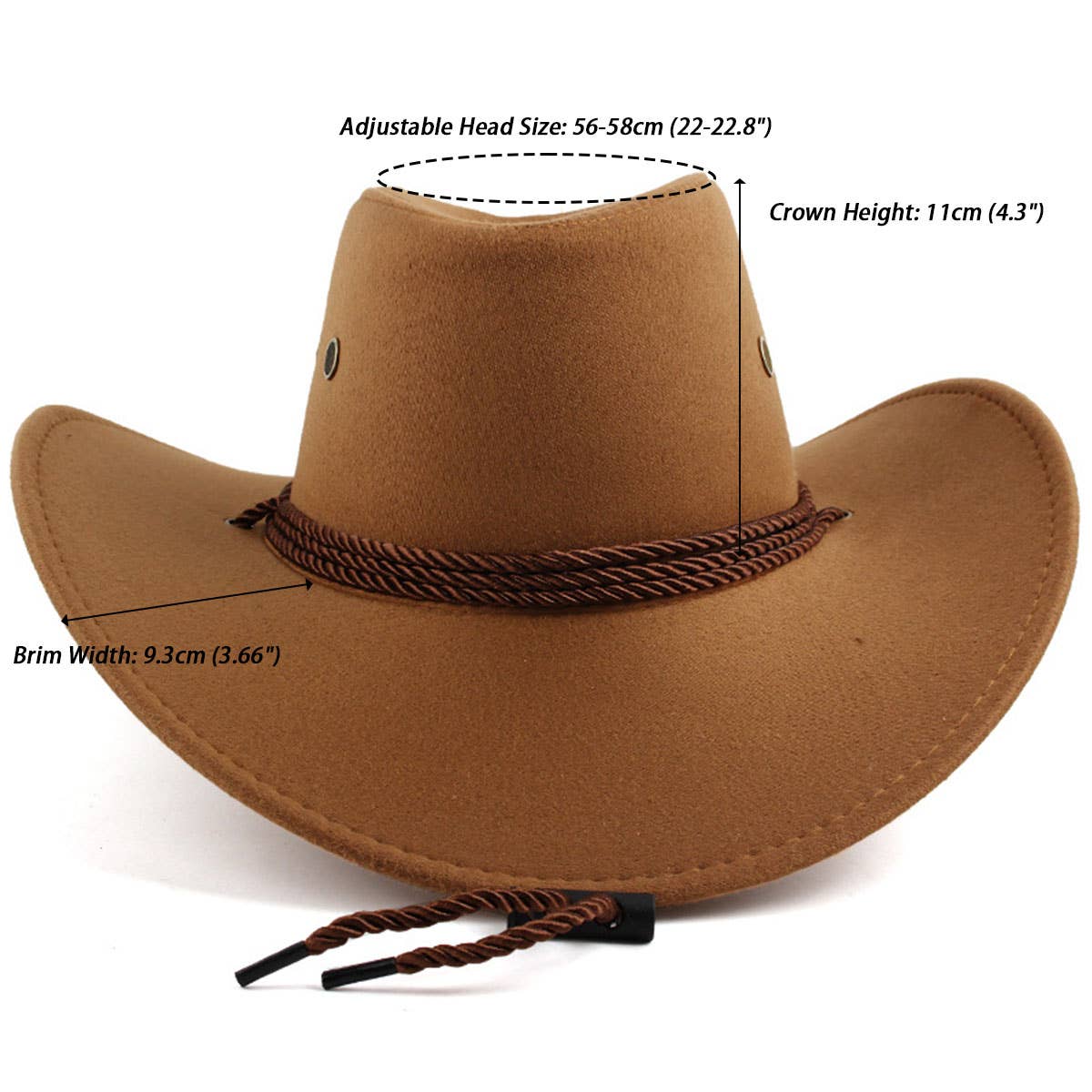 ACCITY - Wholesale Cowboy Hat - Women's - Faux Suede Western Cowboy Hat Unisex Outdoor_CWAH18918