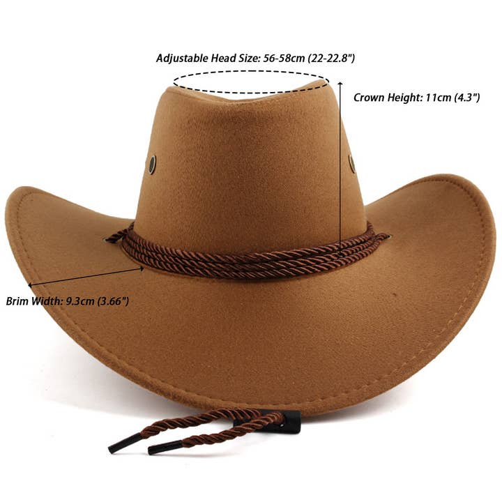 ACCITY - Wholesale Cowboy Hat - Women's - Faux Suede Western Cowboy Hat Unisex Outdoor_CWAH18918