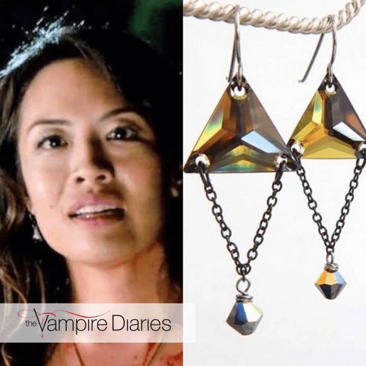 Triangle earrings as seen on The Vampire Diaries for wholesale by Love Your Bling®