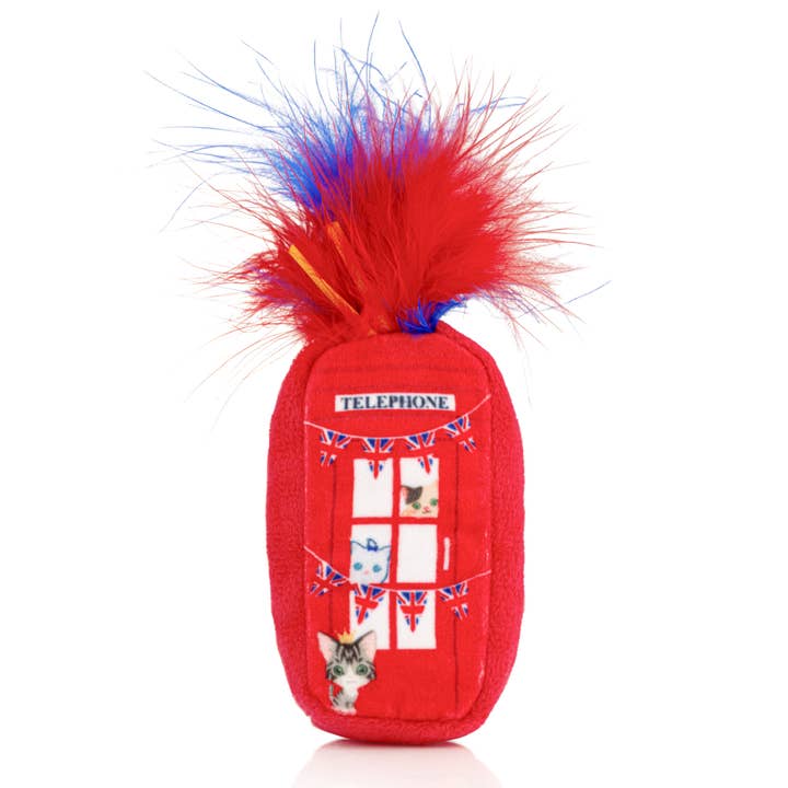 Cat British Telephone Box Toy for wholesale by PetLondon