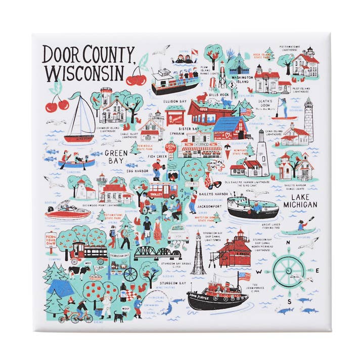 Door County, Wisconsin Magnet for wholesale by HANmade Milwaukee