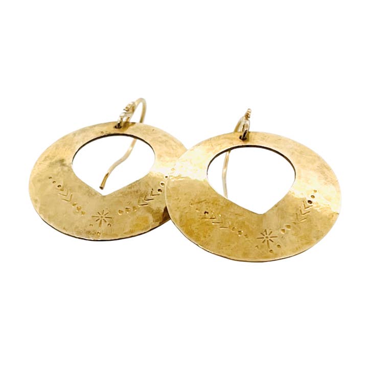 Lotus Coin Earrings for wholesale by TRACI MOYO DESIGNS