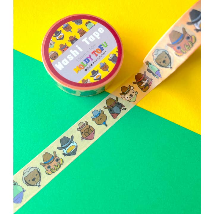 Lil' Cowboy Washi Tape 15mm Washi Tape for wholesale by Moldy Tofu Art
