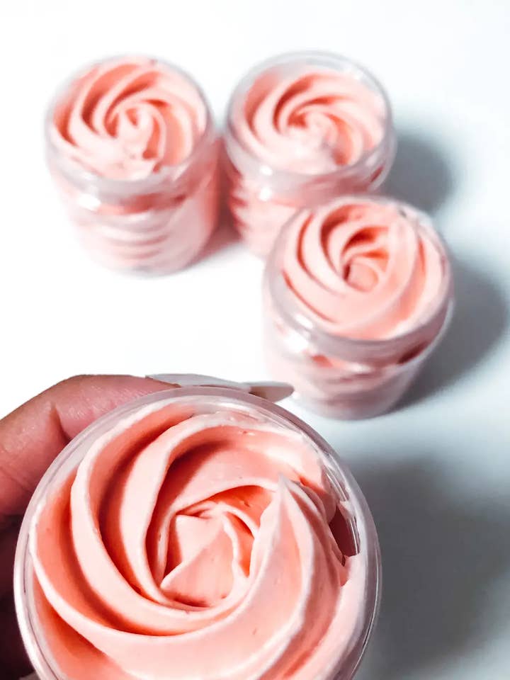 24 Mini Strawberry Body Butters|Private Label|White Label for wholesale by Subtle & Wild