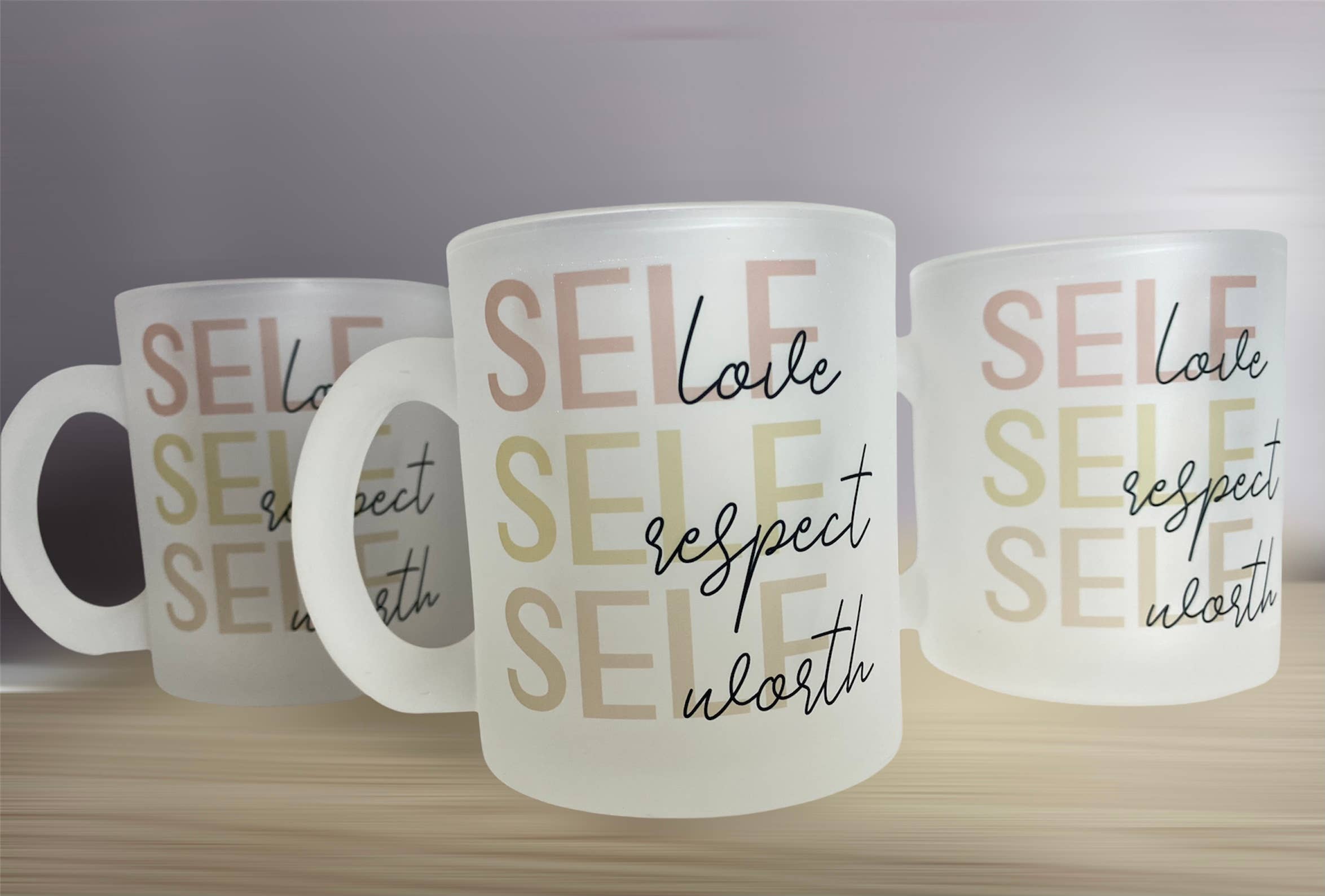D2JCrafts - Wholesale Coffee Mug - Self Love, Self Respect, Self Worth,Frosted Coffee Mug1
