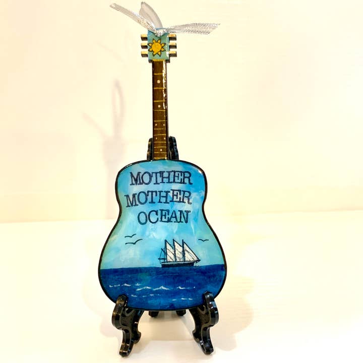 Jimmy Buffett Guitar, Mother Mother Ocean for wholesale by Clever Clogs Art