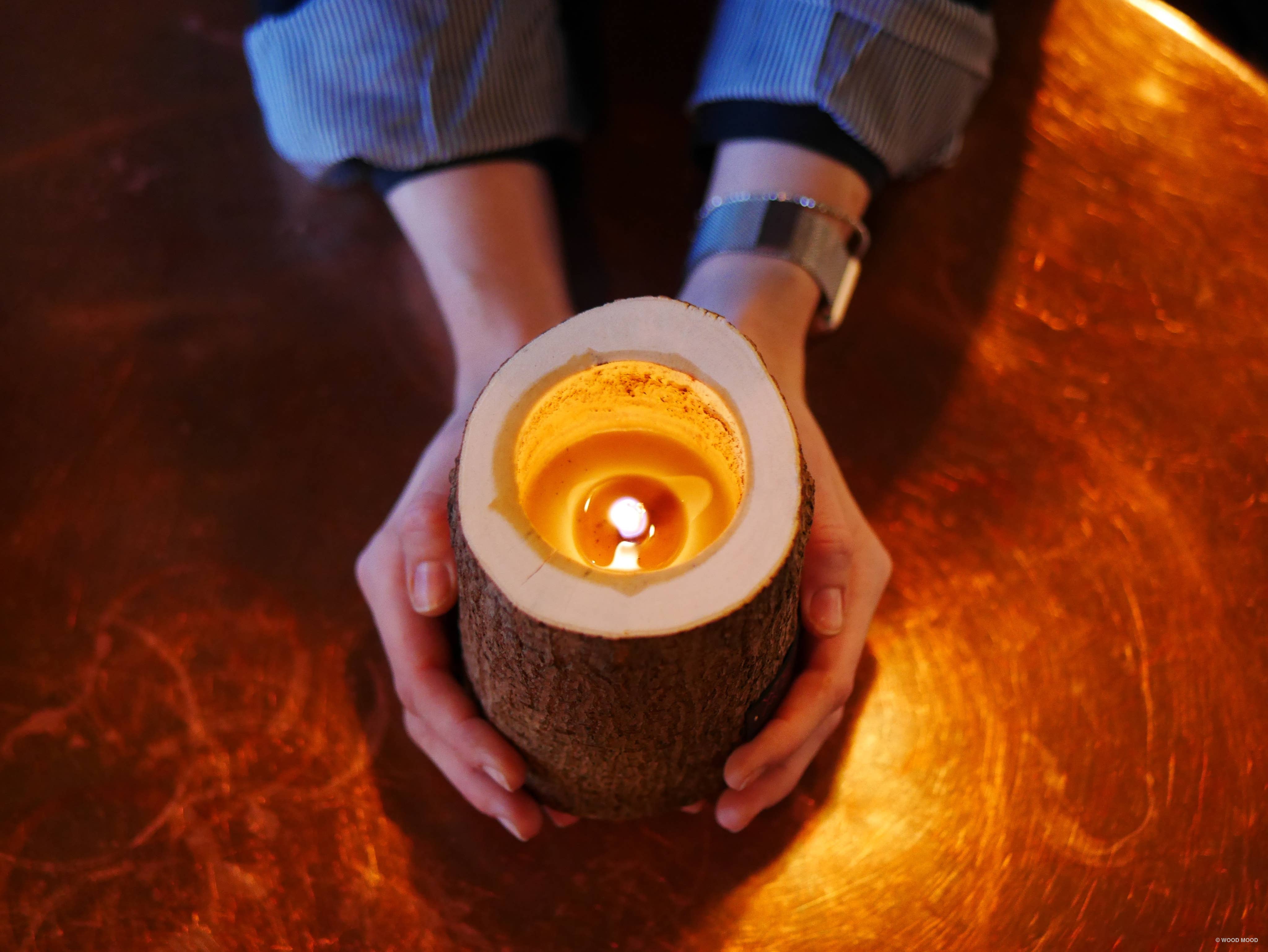 WOOD MOOD - Vendita all'ingrosso Candela in vasetto - Rocky Original | candela riutilizzabile con olio essenziale di pino13