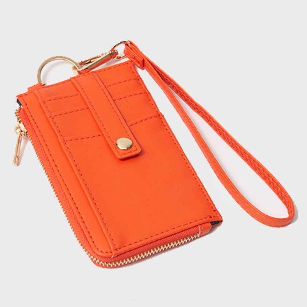 Sensibling Corp. - Wholesale Wristlet - Faux Leather Basket Weave Flat Card Holder Wallet Wristlet23