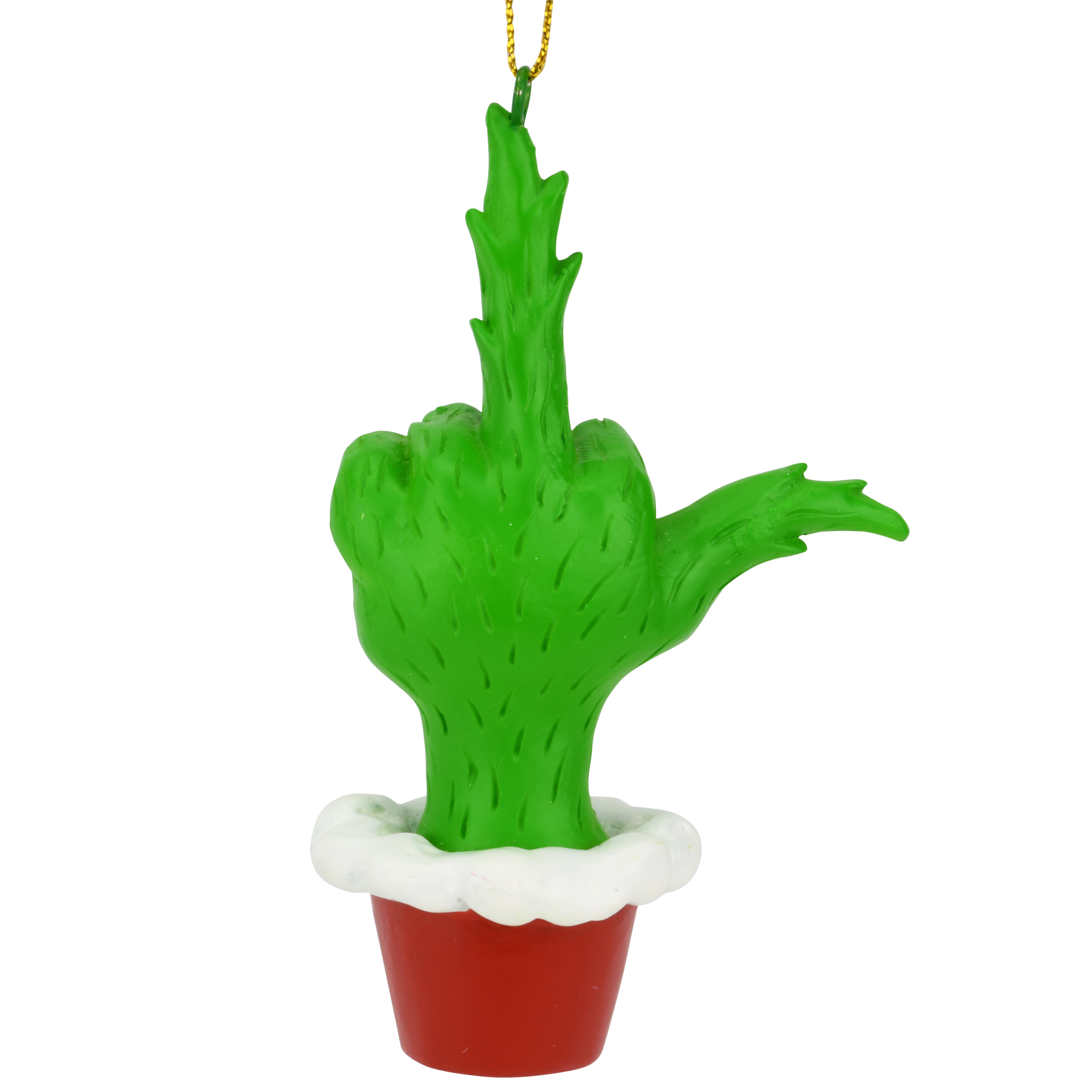 Tree Buddees - Wholesale Ornament - Green Hand Giving the Middle Finger Naughty Christmas Ornament0