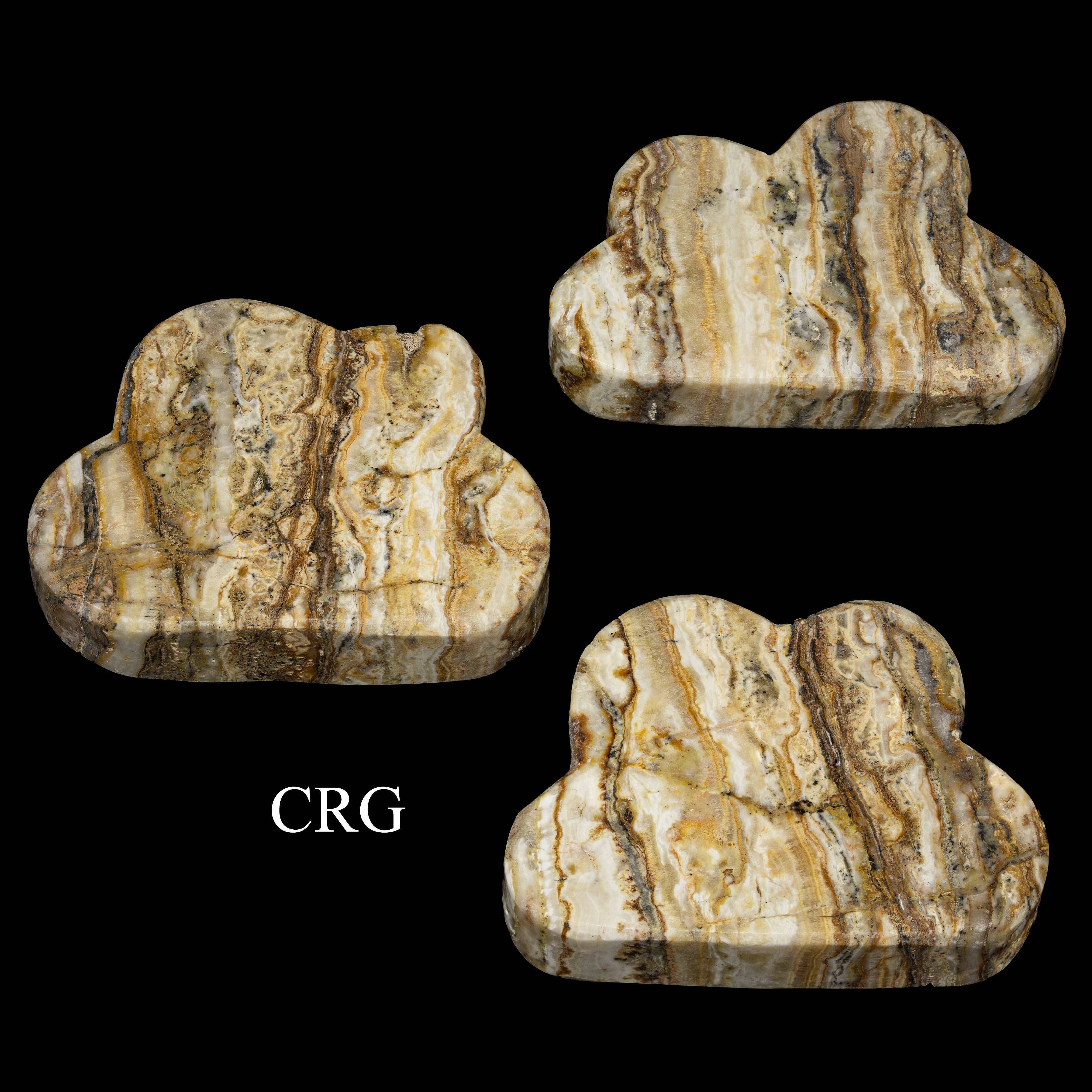 Crystal River Gems LLC - Wholesale Spiritual Stone/Crystal - 1 KILO LOT - Chocolate Calcite Clouds / MIXED SIZES0