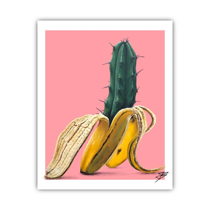 Cactus Banana Paper Print for wholesale by The Painted Ladies